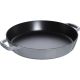 Gusseisenpfanne mit zwei Griffen Staub – 34 cm, Graphitgrau