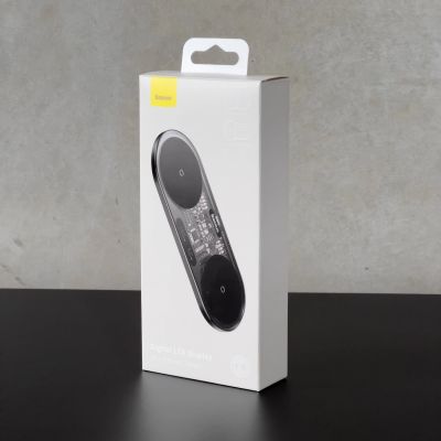 4. Baseus Digital LED Display Dual Wireless Ladegerät mit Digitalanzeige 20W schwarz (WXSX010101)