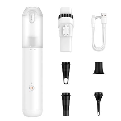 5. Baseus A3lite Akku-Autostaubsauger mit Matratzenpumpe – Weiß