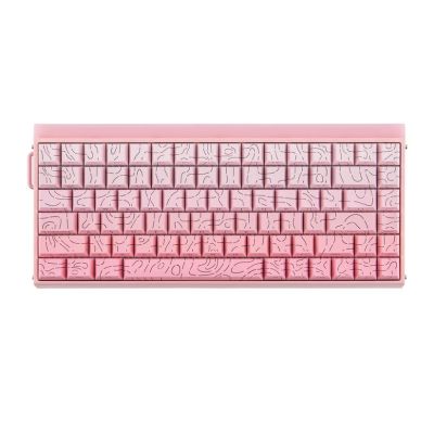 7. HERO84 HE PINK+Gradient+Contour Tastatur mit Dragon King Schaltern RGB AULA