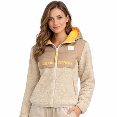 2. Geographical Norway Techic Fz Beige Db Lady 056 Damen-Fleecejacke (WZ6660F/GN-Beige)