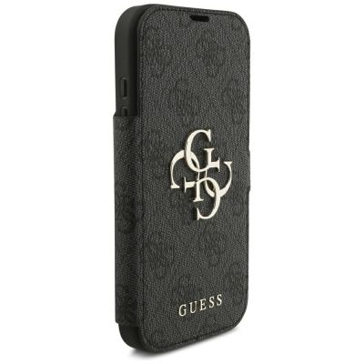4. Guess Book 4G Metall-Logo-Hülle für iPhone 18 Pro / 17 Pro – Schwarz
