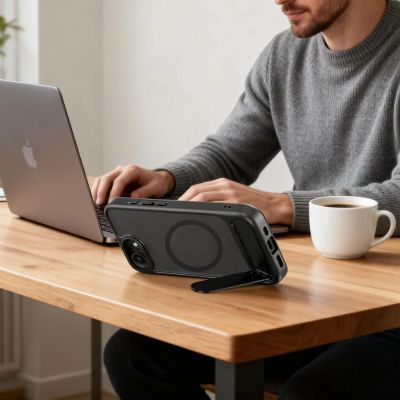 17. Tech-Protect MagRack MagSafe Hülle für iPhone 16e / 17e – Schwarz