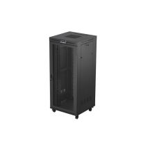Lanberg 19" 37U 800X800 schwarzer Stand-Rackschrank mit perforierten Türen (Flat Pack)