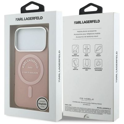 8. Karl Lagerfeld IML Karl RSG Logo MagSafe Case für iPhone 17 Pro - Pink