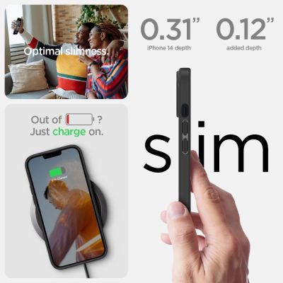 10. Spigen Ultra Hybrid-Hülle für iPhone 14 Plus – Mattschwarz