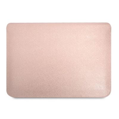 3. Guess Saffiano Triangle Logo-Hülle für einen 16-Zoll-Laptop – Rosa