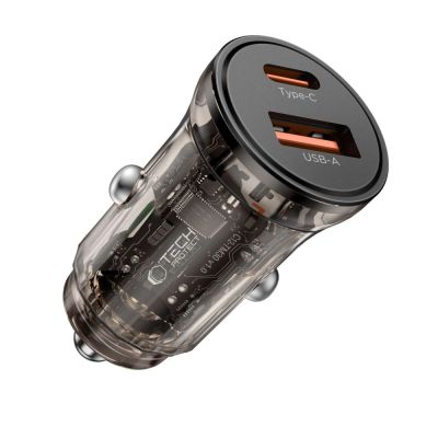 2. Tech-Protect CC01 30W 2-Port USB-A / USB-C Kfz-Ladegerät – Schwarz