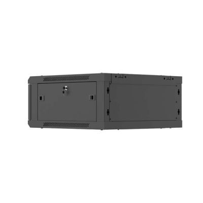 17. LANBERG Wandregalschrank 19" 4U 600X600 Schwarze Metalltür (Bausatz)