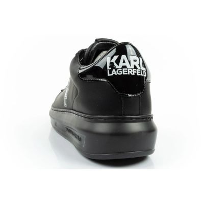5. Karl Lagerfeld Herrenschuhe Sneaker Kapri aus naturfarbenem Leder, schwarz