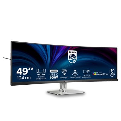 3. Philips 5000 Serie 49B2U5900C/00 Computermonitor 124 cm (48,8") 5120 x 1440 px Dual QHD LCD Schwarz