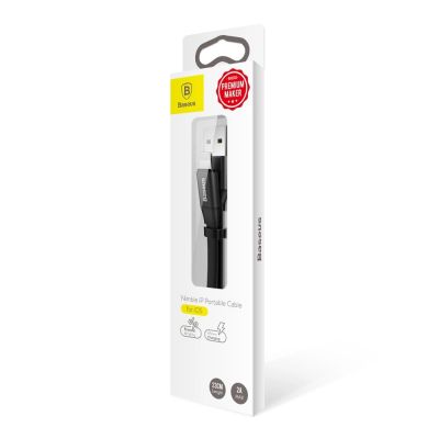 14. Baseus Nimble USB-A / Lightning 2A-Kabel 0,23 m - Schwarz