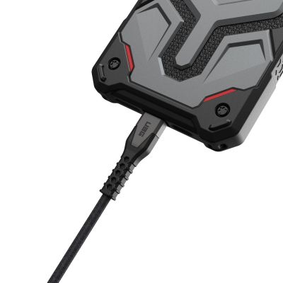 2. Urban Armor Gear Kevlar-Kabel – 1,5 m – Lightning – USB-C – Stecker – Herren – Grau