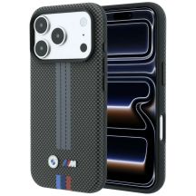BMW M Quadrille Kevlar Dreifarben-Print-Lines MagSafe Hülle für iPhone 18 Pro Max / 17 Pro Max - Dunkelgrau