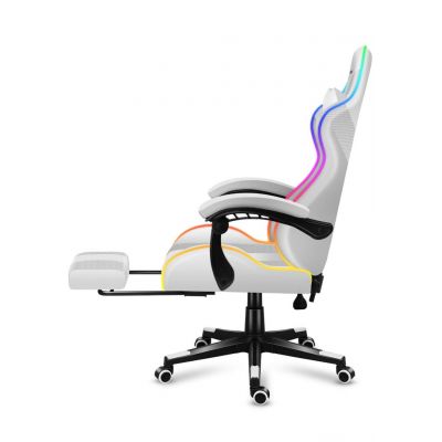 6. Huzaro Force 4.7 RGB Weißer Gaming-Stuhl