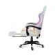 6. Huzaro Force 4.7 RGB Weißer Gaming-Stuhl