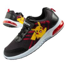 Leomil Kinder-Sportschuhe Pokémon-Sneaker, leicht, mit Klettverschluss und LED-Beleuchtung, schwarz