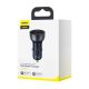 19. Baseus Auto-Ladegerät USB / USB Typ C 65 W 5 A SCP Quick Charge 4.0+ Power Delivery 3.0 LCD Bildschirm grau (CCKX-C0G)
