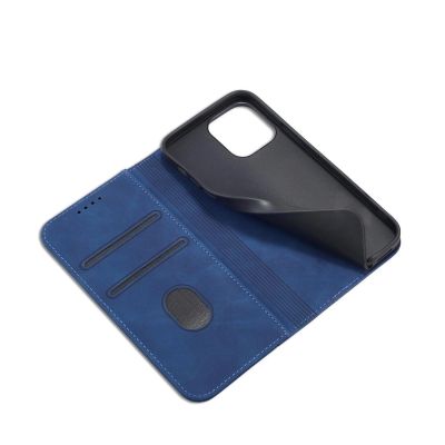9. Magnet Fancy Case Hülle für iPhone 14 Pro Max Hülle mit Flip Wallet Ständer blau
