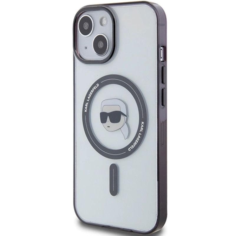2. Karl Lagerfeld KLHMP15MHKHNOTK iPhone 15 Plus 6,7" transparentes Hardcase IML Karl`s Head MagSafe