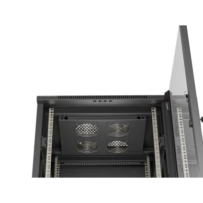 24. LANBERG Standschrank 19" 18U 600x600 Schwarz