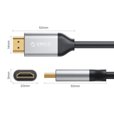 2. Orico H8Y1 HDMI 2.1 8K 60 Hz HDMI-Kabel 1 m - Schwarz