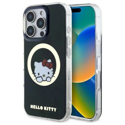 Hello Kitty IML Sweet Kitty Magsafe Hülle für iPhone 16 Pro Max – Schwarz
