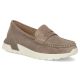 Beigefarbene Plateau-Loafer aus Leder für Damen, Modell Filippo DP7528
