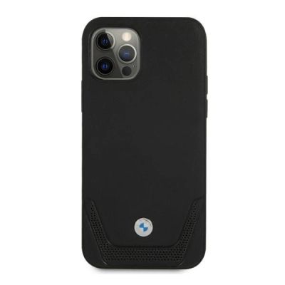 3. BMW Perforierte Lederhülle für iPhone 12 Pro Max – Schwarz