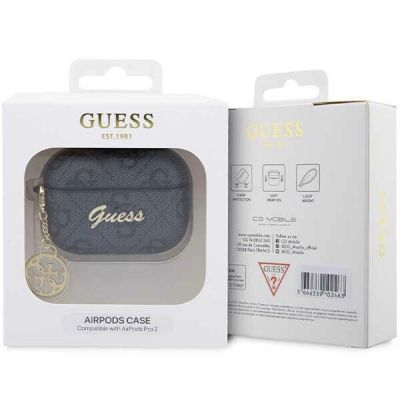 4. Guess GUAP2G4GSMK AirPods Pro 2 Cover schwarz/schwarz 4G Charm Collection