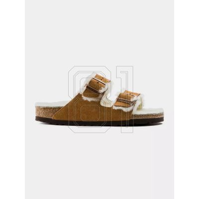 15. Birkenstock Arizona Shearling Mink W 1001135 Flip-Flops