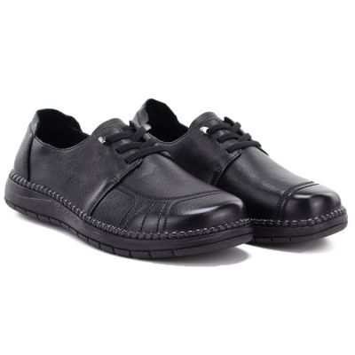8. Bequeme schwarze Damen-Lederschuhe Vinceza 107240