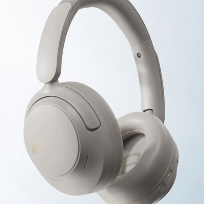9. QCY H3S Kabellose On-Ear-Kopfhörer mit LDAC und ANC-Geräuschunterdrückung – Grau