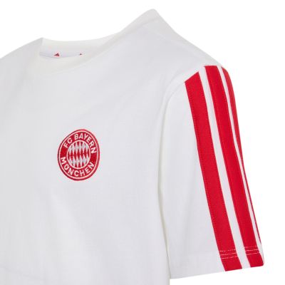 3. adidas FC Bayern München Kinder-Trikot weiß und rot KG2591