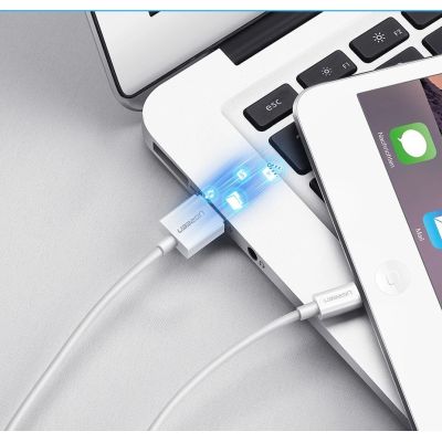 10. Ugreen US155 20728 USB-A / Lightning MFi 2,4A Kabel 1m - Weiß