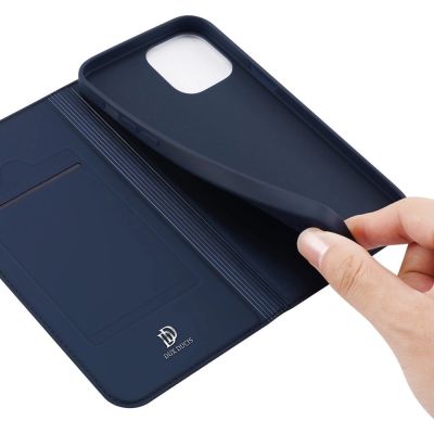 8. Dux Ducis Skin Pro Holster Flip Cover für iPhone 13 Pro blau