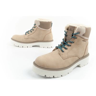 17. O'Neill Winterstiefel Damen Wanderstiefel Stiefeletten isoliert modisch Beige Weiß