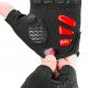 4. Rockbros S169BR S Fahrradhandschuhe mit Gel-Einsätzen – Schwarz und Rot