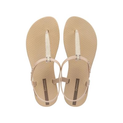 Ipanema Sandal Class Damen Flip-Flop Sandalen, Hellbeige mit Gold