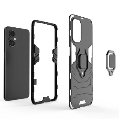 2. Ring Armor robuste Hybrid-Hülle + magnetischer Halter für OnePlus Nord N20 5G schwarz
