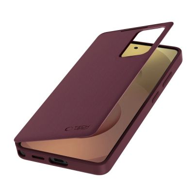 3. Tech-Protect Smart Wallet Case für Samsung Galaxy S26 Ultra – Burgunderrot