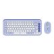 2. Logitech Pop Icon Combo Tastatur und Maus inklusive, universelle Bluetooth-QWERTZ-Tastatur, türkisch-lila, weiß
