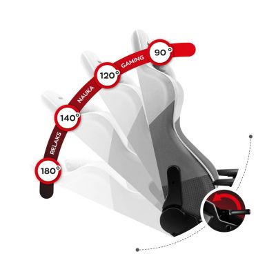 2. Huzaro Force 6.2 Gaming-Stuhl aus weißem Netzgewebe