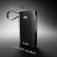 10. Powerbank SBS 10000 mAh 20W mit integriertem USB-C-Kabel und Digitalanzeige - schwarz