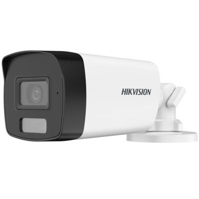 Hikvision DS-2CE17D0T-LFS (2,8 mm) 2-MP-Bullet-Kamera mit intelligenter Hybridbeleuchtung und -audio, Fixfokus