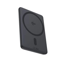 Baseus PicoGo AM31 Qi2 5000mAh 20W MagSafe-kompatible Powerbank mit Ständer (mit schwarzem, einfach ummanteltem USB-C-Kabel, 30 cm) – Schwarz
