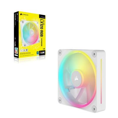 5. Corsair iCUE LINK LX120 RGB Computergehäuselüfter 12 cm Weiß 1 Stück.