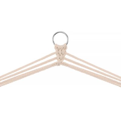 11. Brasilianischer Hängesessel 100x50CM Natur mit eingenähtem Kissen Weiß