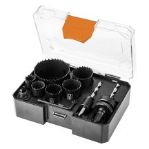 Bimetall-Lochsägen Co8% (19, 25, 30, 35, 40, 68 mm), 9-teiliges Set