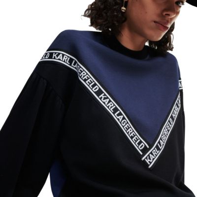 3. KARL LAGERFELD DAMEN-SWEATSHIRT ZWEIFARBIGES LOGO